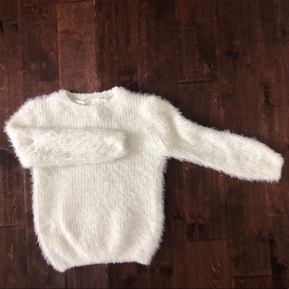 fluffy cropped sweater